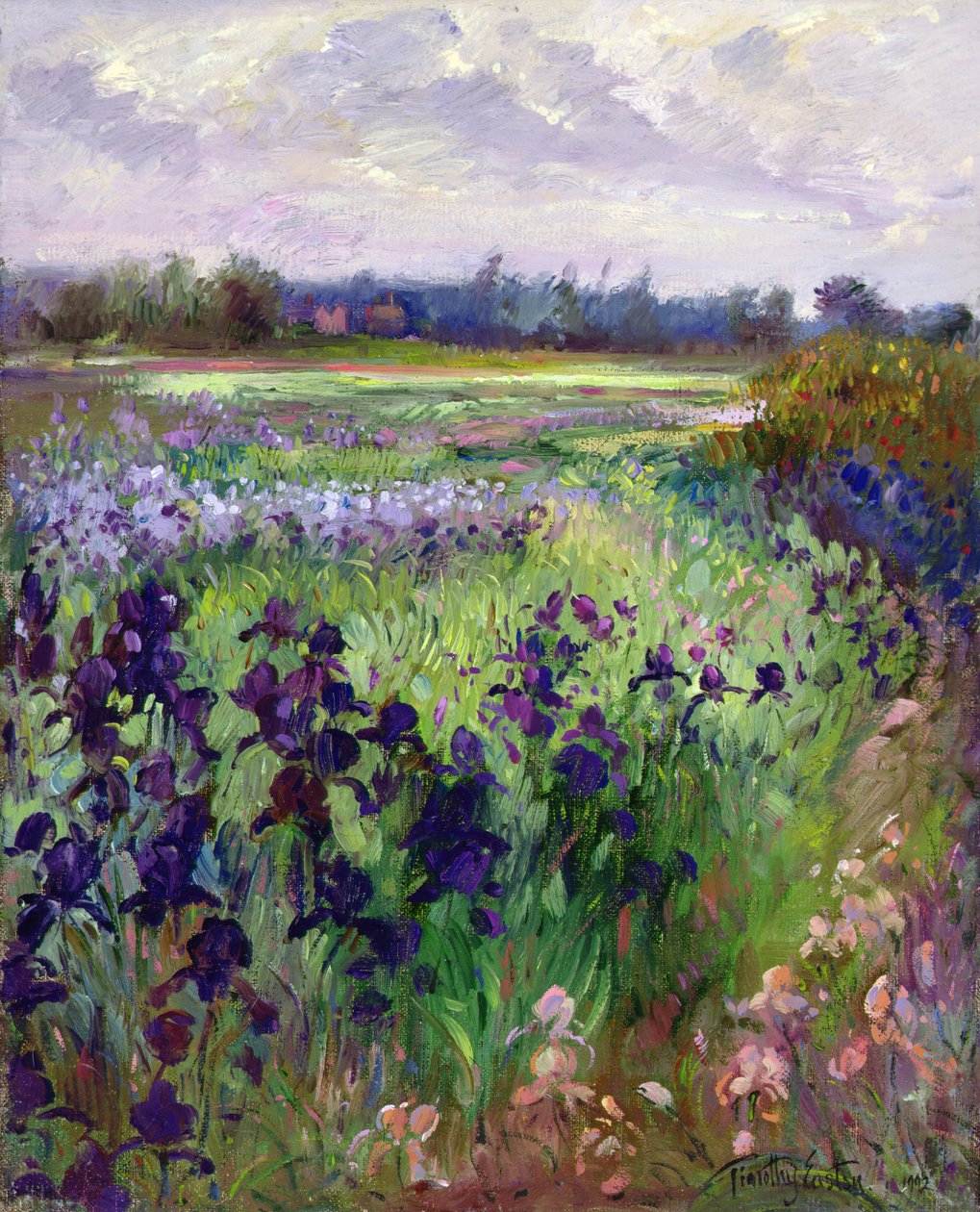 Przez Great Green, Burgate autorstwa Timothy Easton