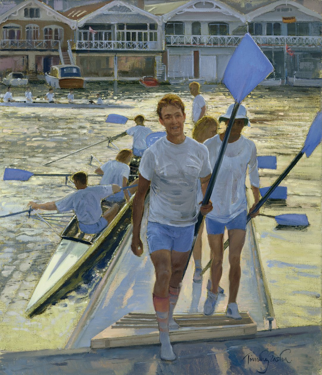 Wieczorny powrót, Henley, 1998 autorstwa Timothy Easton