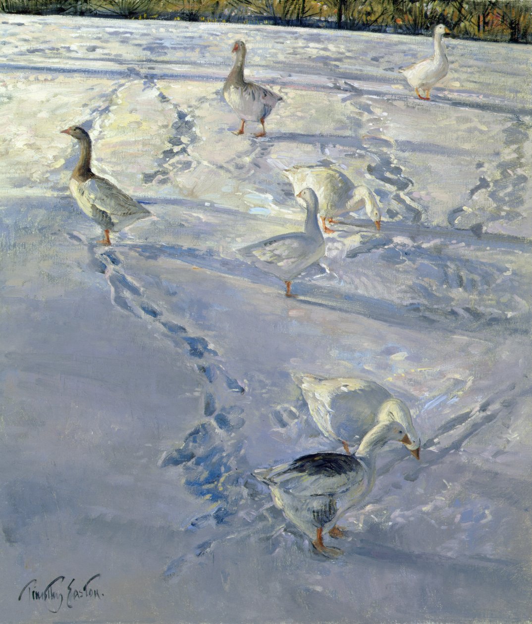 Cienie i tory (olej na płótnie) autorstwa Timothy Easton