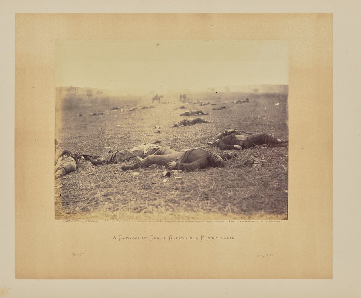 Żniwa śmierci, Gettysburg, Pensylwania autorstwa Timothy H. OSullivan