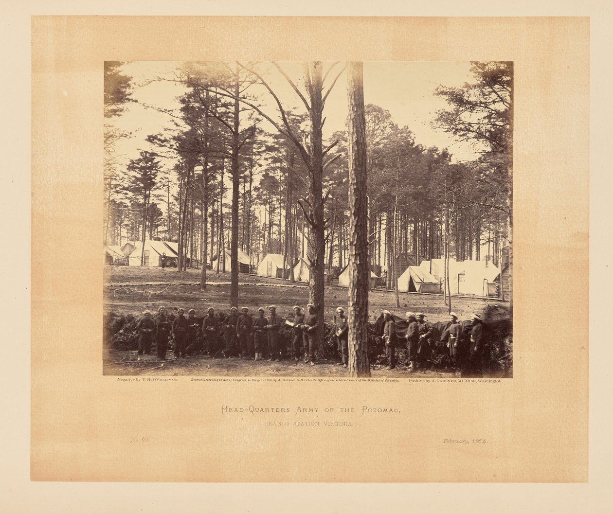 Kwatera główna Armii Potomaku, Brandy Station, Wirginia autorstwa Timothy H. OSullivan