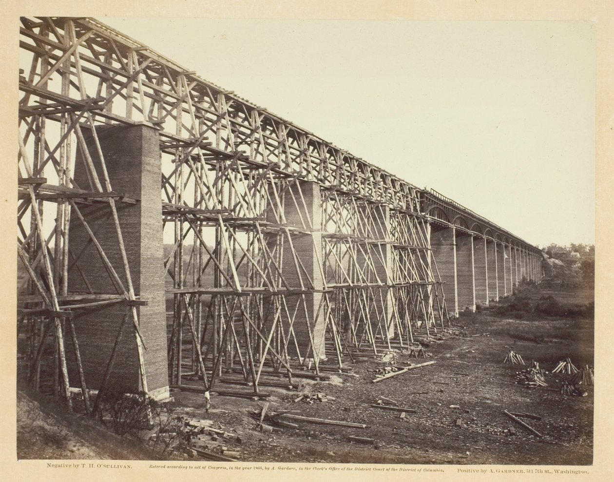 High Bridge przez Appomattox, w pobliżu Farmville autorstwa Timothy O