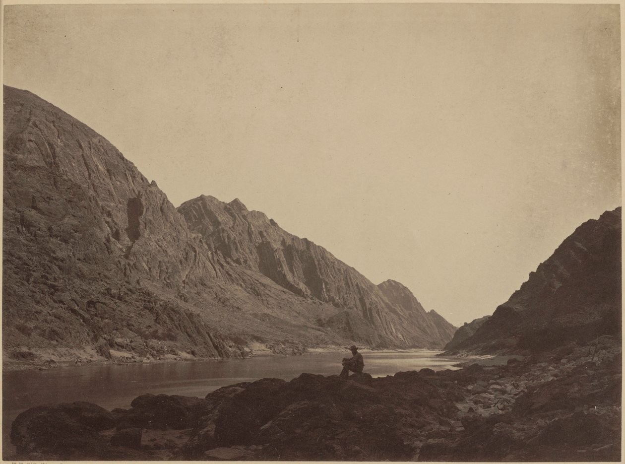 Kanion Lodowy, rzeka Kolorado, patrząc z góry, 1871 r. (zdjęcie) autorstwa Timothy O