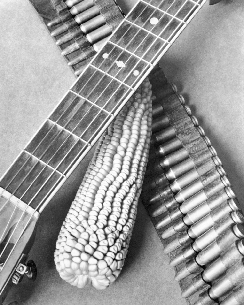 Rewolucja Meksykańska, Pas do Gitary, Kukurydzy i Amunicji, Meksyk, 1927 autorstwa Tina Modotti