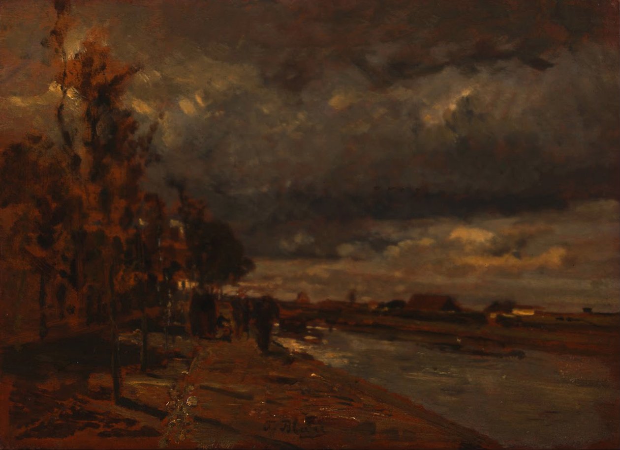 Kanał w Holandii, 1885 autorstwa Tina Blau
