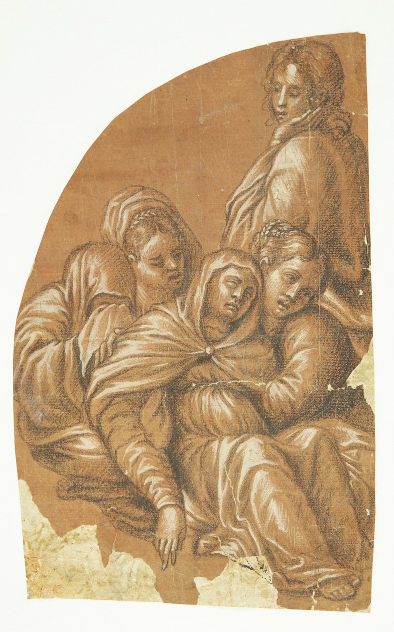 Część Piety (lewa strona kompozycji lunetowej) autorstwa Tintoretto