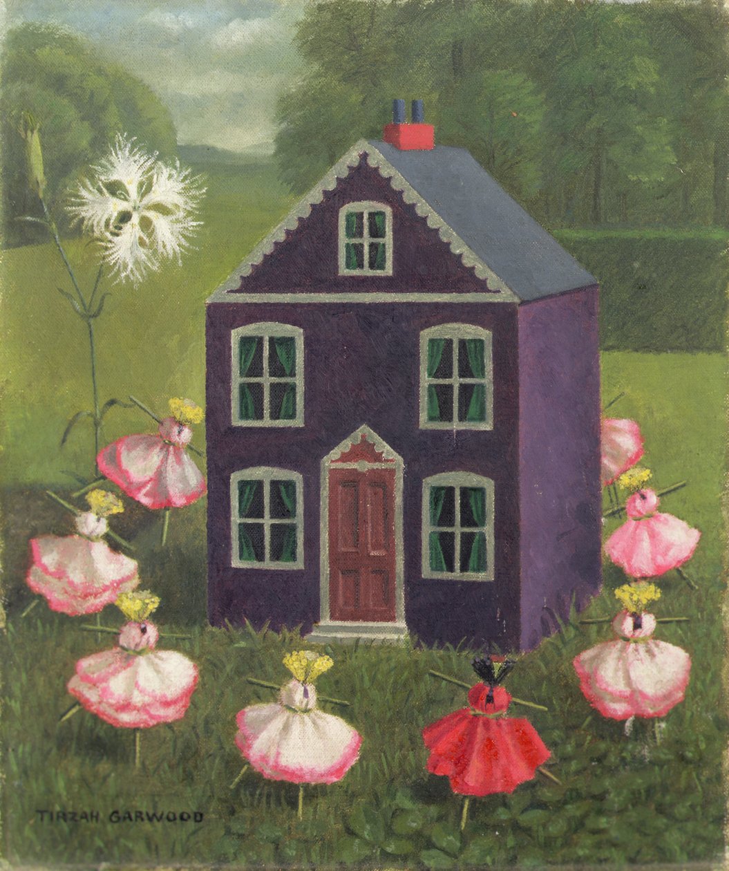 Dom Sufrażystki (olej na płótnie) autorstwa Tirzah Ravilious