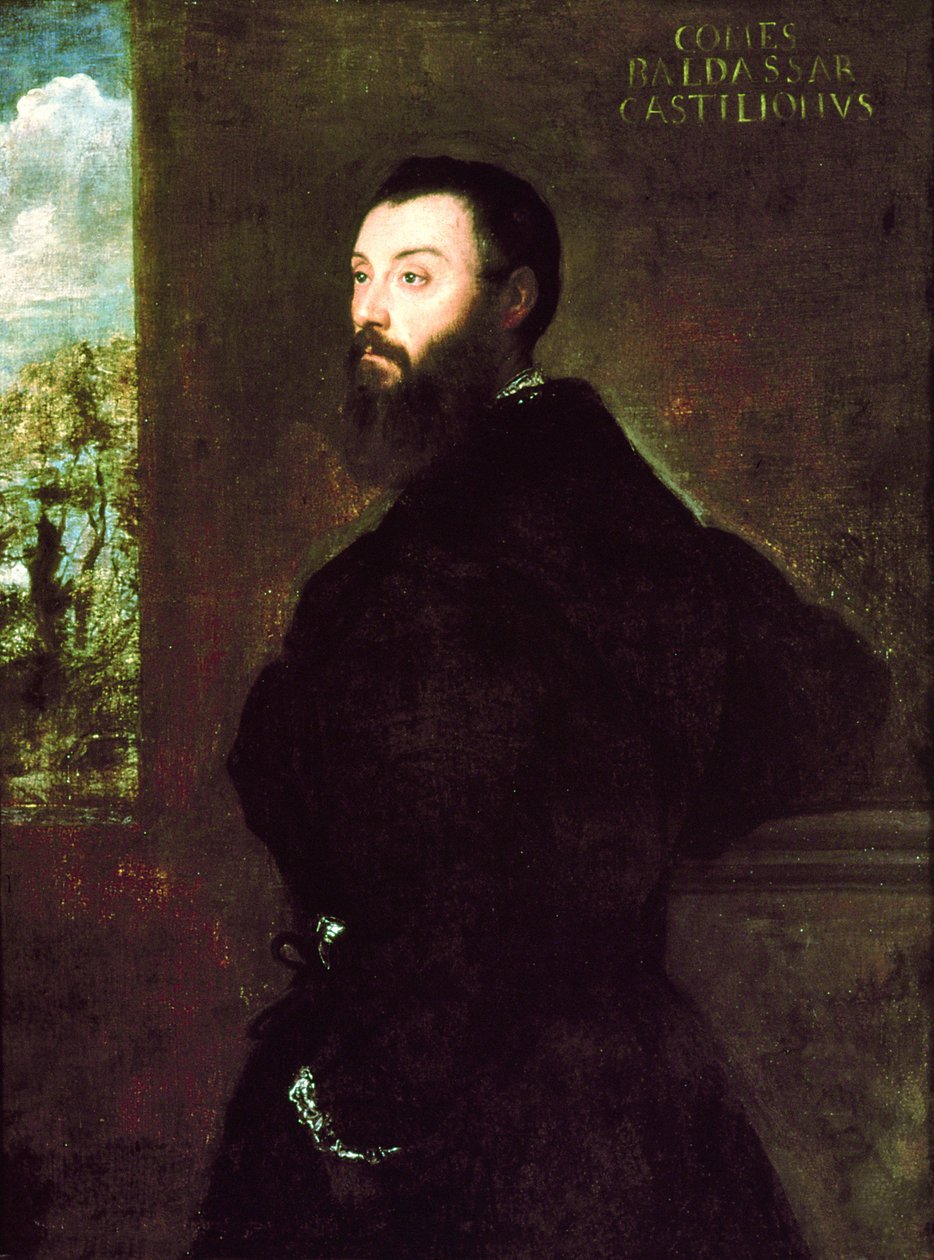 Portret Baldassare Castiglione (1478-1529) 1523 autorstwa Tiziano Vecelli