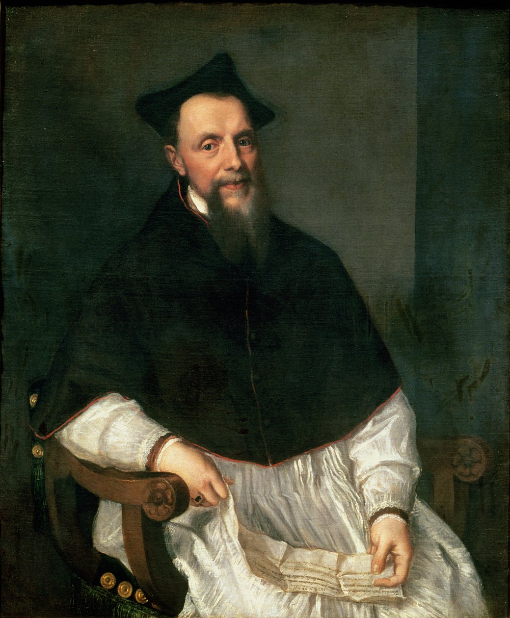 Portret biskupa Ludovico Beccadelli, 1552 autorstwa Tiziano Vecelli