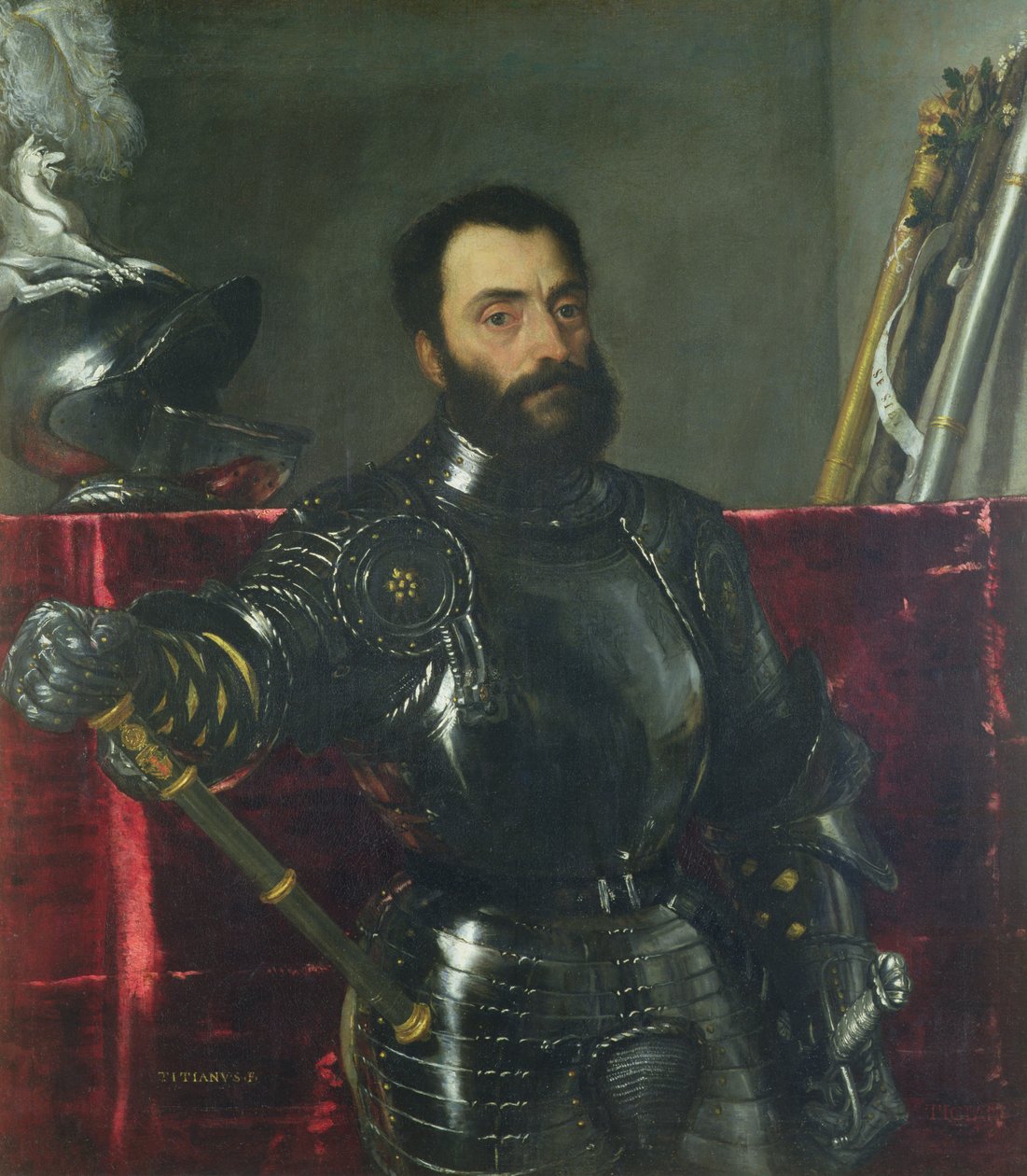 Portret Francesco Marii Della Rovere, księcia Urbino autorstwa Tiziano Vecelli