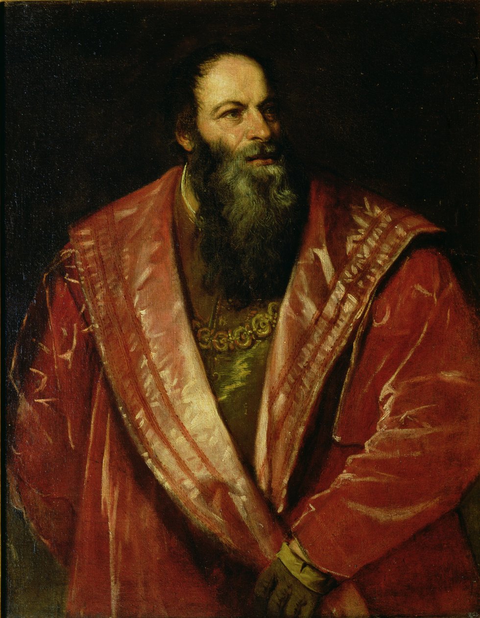Portret Pietro Aretino ("Aretin") (1492-1556) autorstwa Tiziano Vecelli