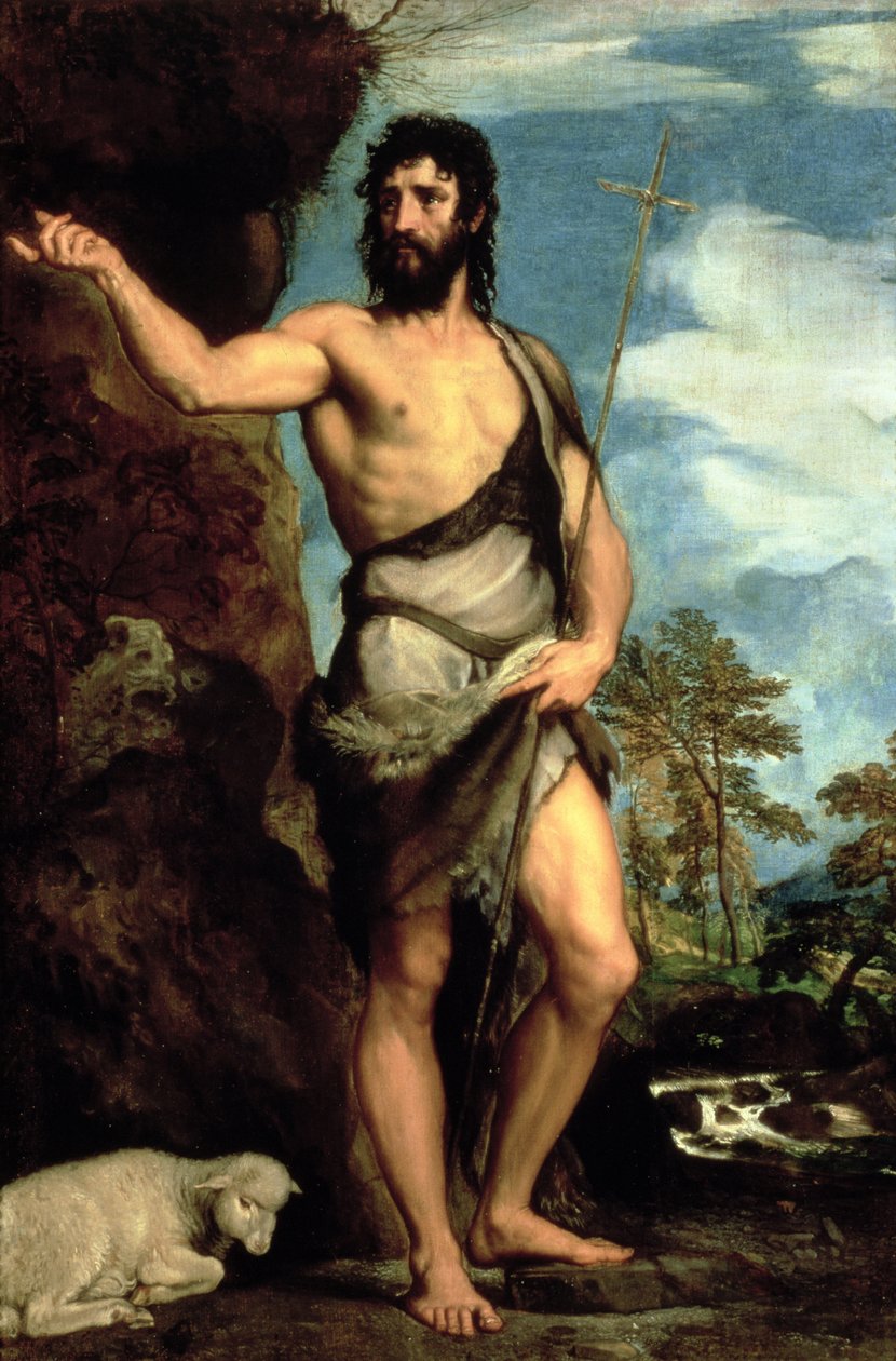 Św. Jan Chrzciciel autorstwa Tiziano Vecelli