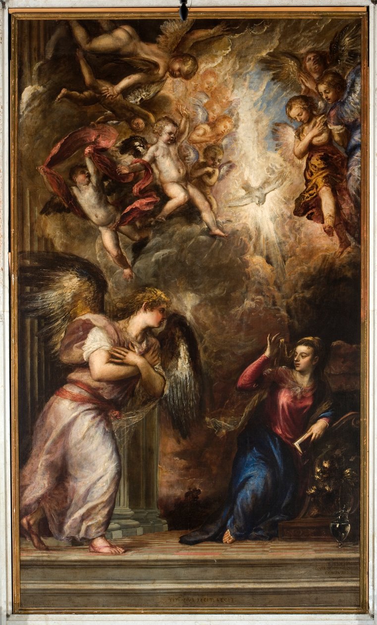 Zwiastowanie autorstwa Tiziano Vecelli