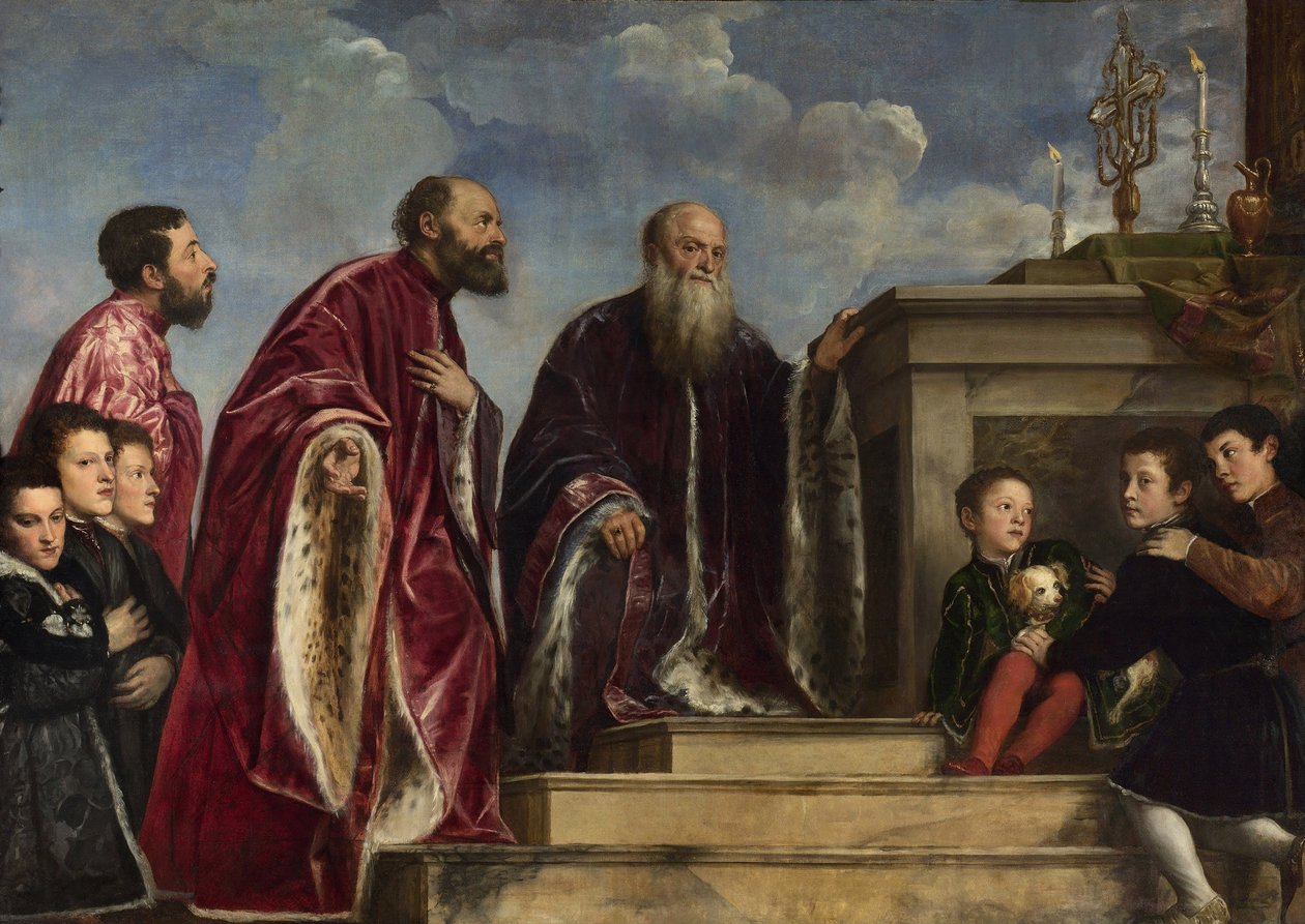 Rodzina Vendraminów, 1543-47 autorstwa Tiziano Vecelli