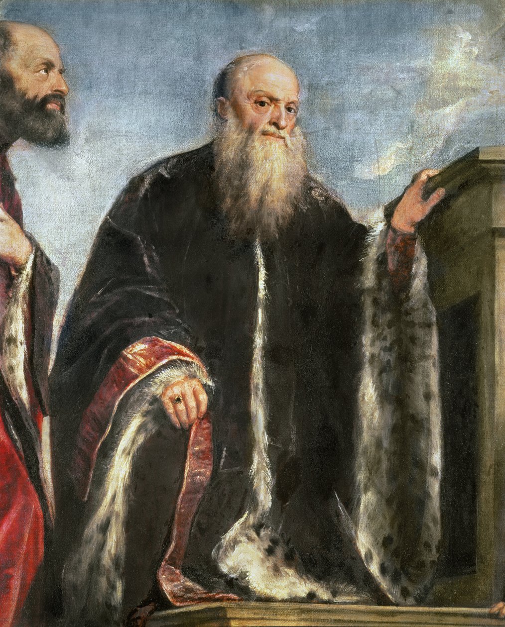Rodzina Vendramin, fragment Gabriela Vendramina d.1552 1543-47 olej na płótnie autorstwa Tiziano Vecelli