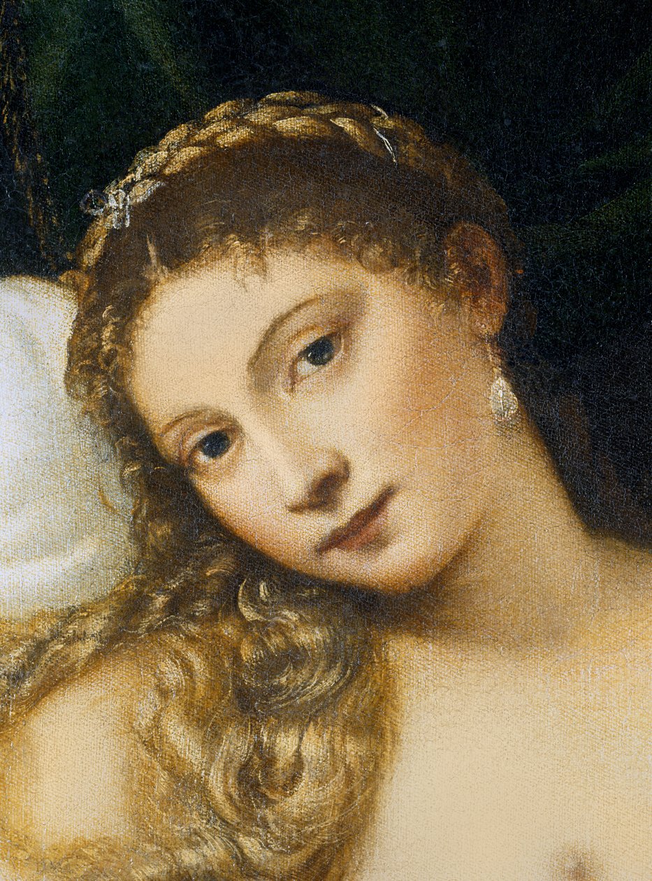 Wenus z Urbino, przed 1538 olej na płótnie detal z 291644 autorstwa Tiziano Vecelli