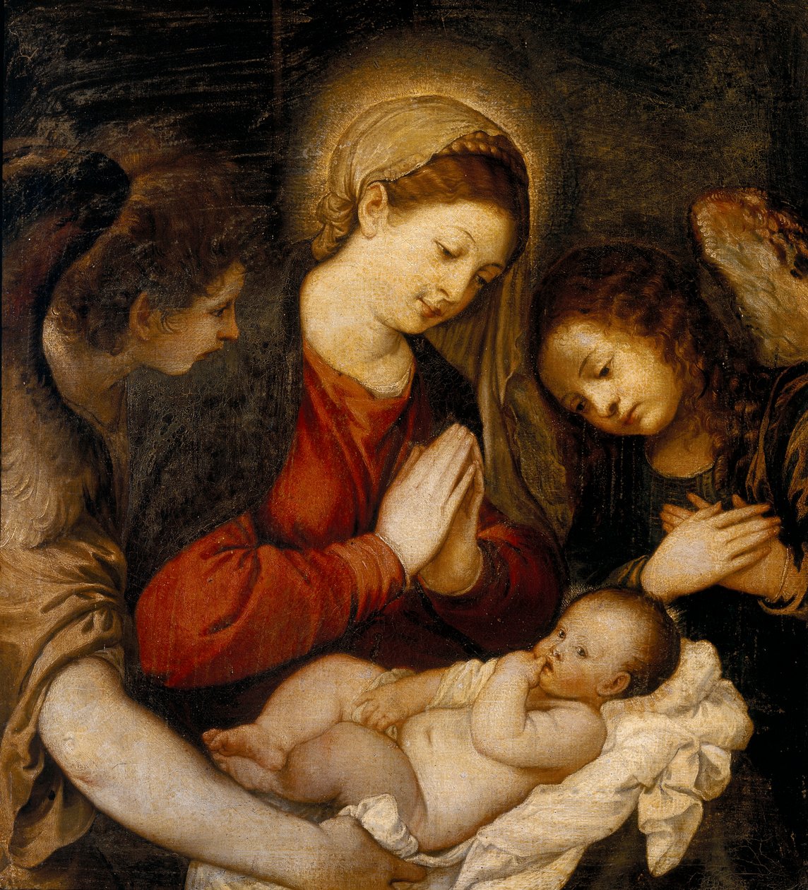 Adoracja Dziecka autorstwa Tiziano Vecelli