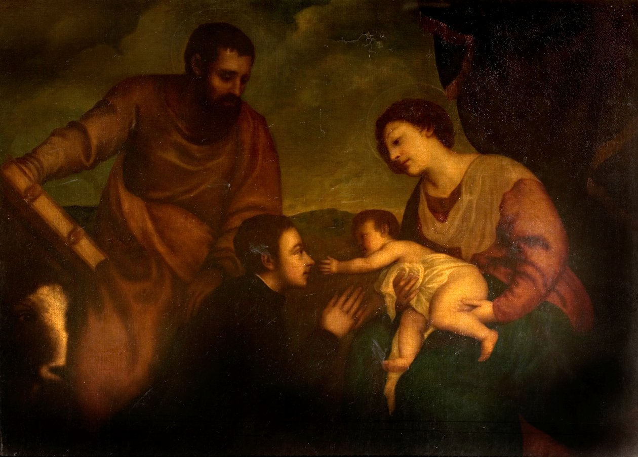 Madonna z Dzieciątkiem ze św autorstwa Tiziano Vecelli