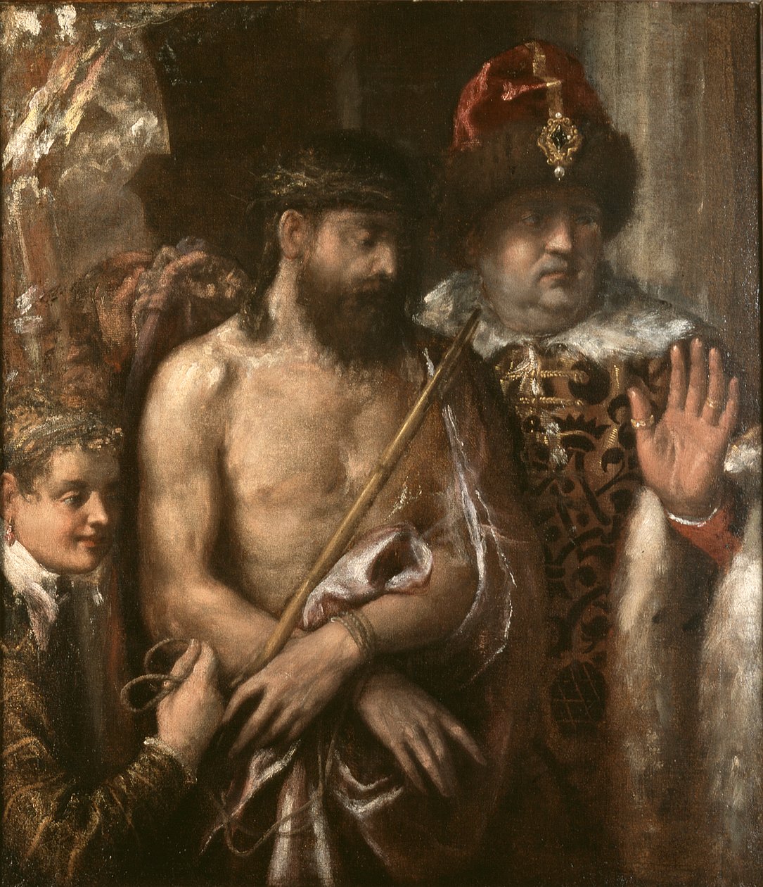 Chrystus ukazany ludziom (Ecce Homo) autorstwa Titian (Tiziano Vecellio)