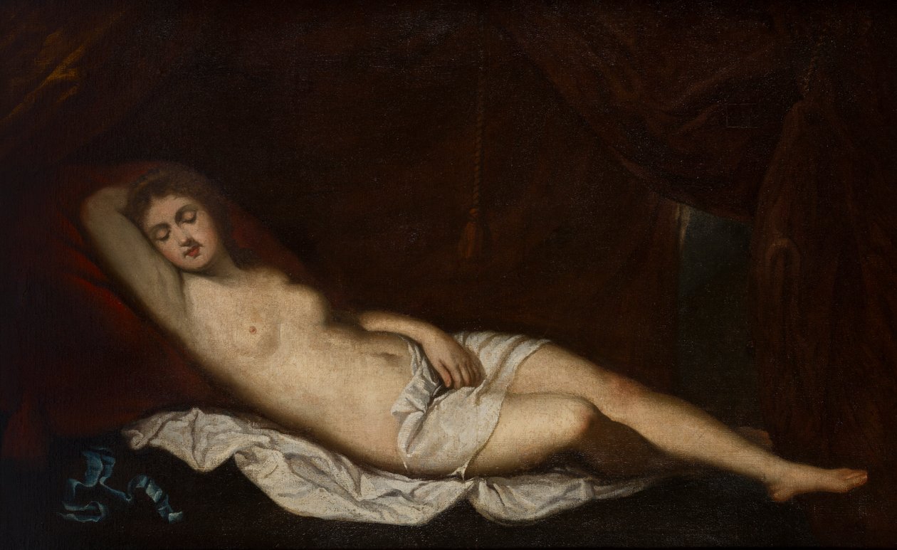 Śpiąca Wenus, ok. 1510-76 (olej na płótnie) autorstwa Titian (c.1488 1576) (after)