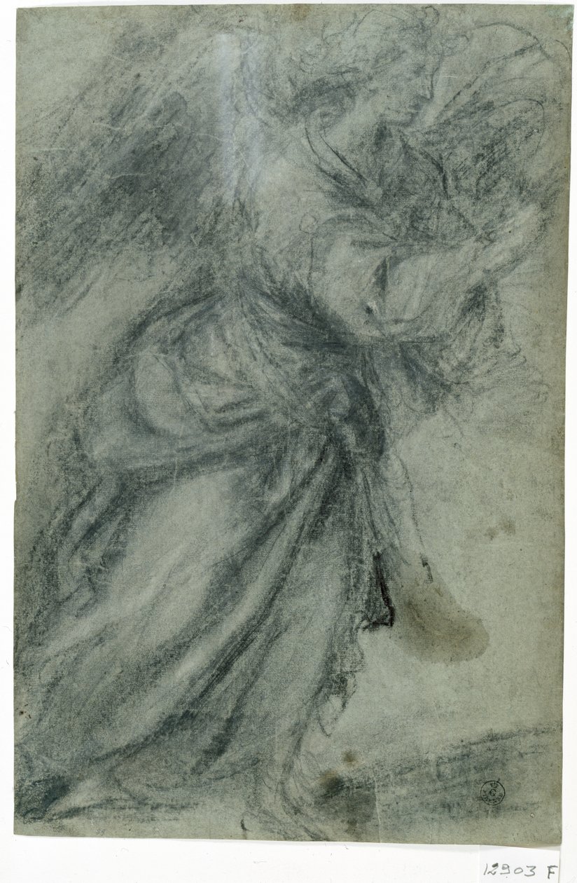 Anioł Zwiastowania (kreda na papierze) autorstwa Titian (c.1488 1576)