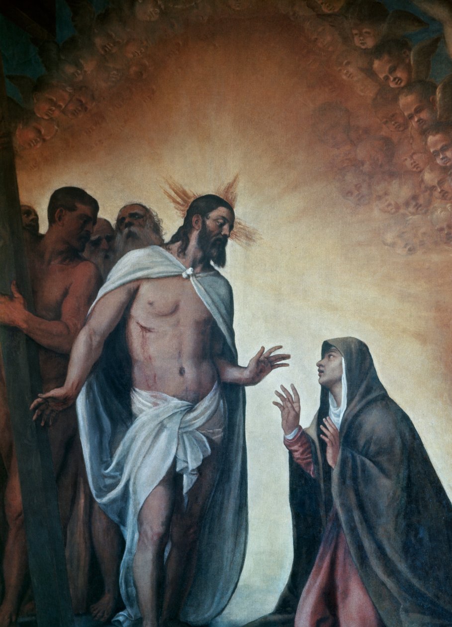 Pojawienie się zmartwychwstałego Chrystusa Dziewicy autorstwa Titian (c.1488 1576)