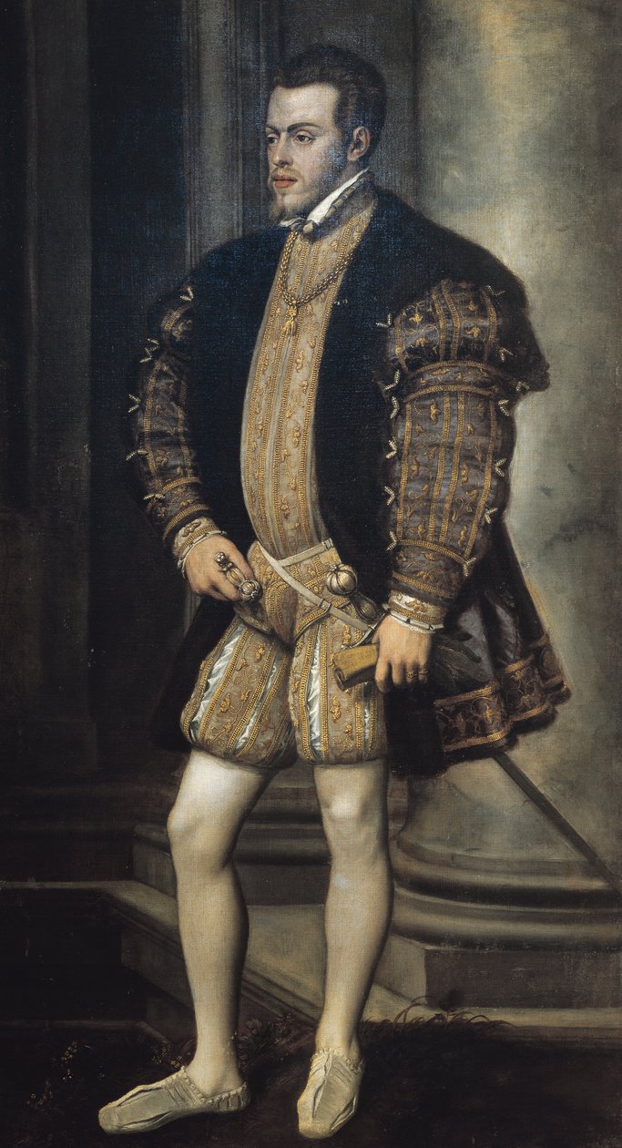 Portret Filipa II z Hiszpanii (Valladolid autorstwa Titian (c.1488 1576)