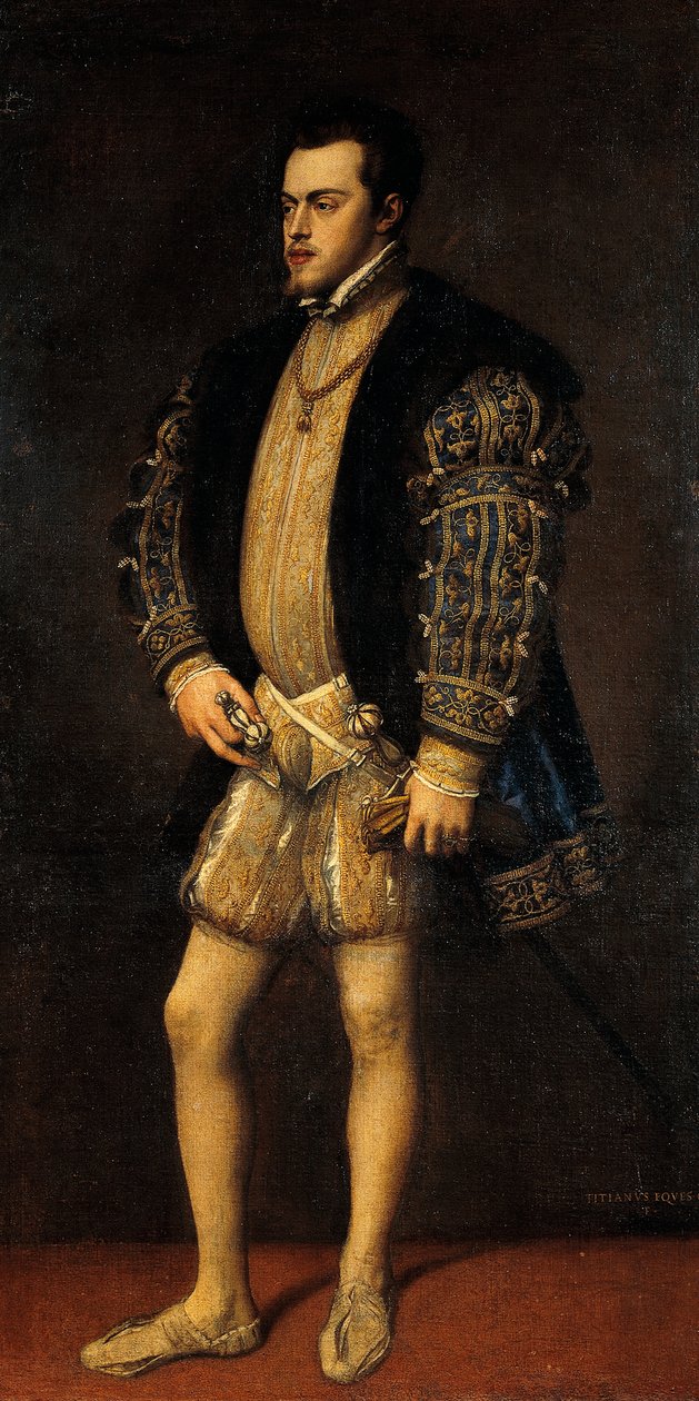 Portret Filipa II z Hiszpanii (Valladolid autorstwa Titian (c.1488 1576)