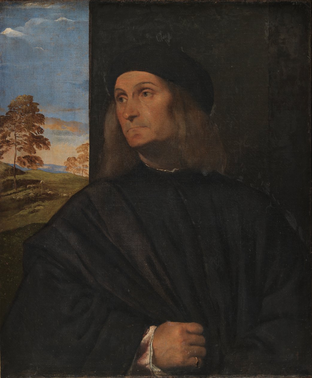 Portret weneckiego malarza Giovanniego Belliniego? autorstwa Tiziano Vecelli