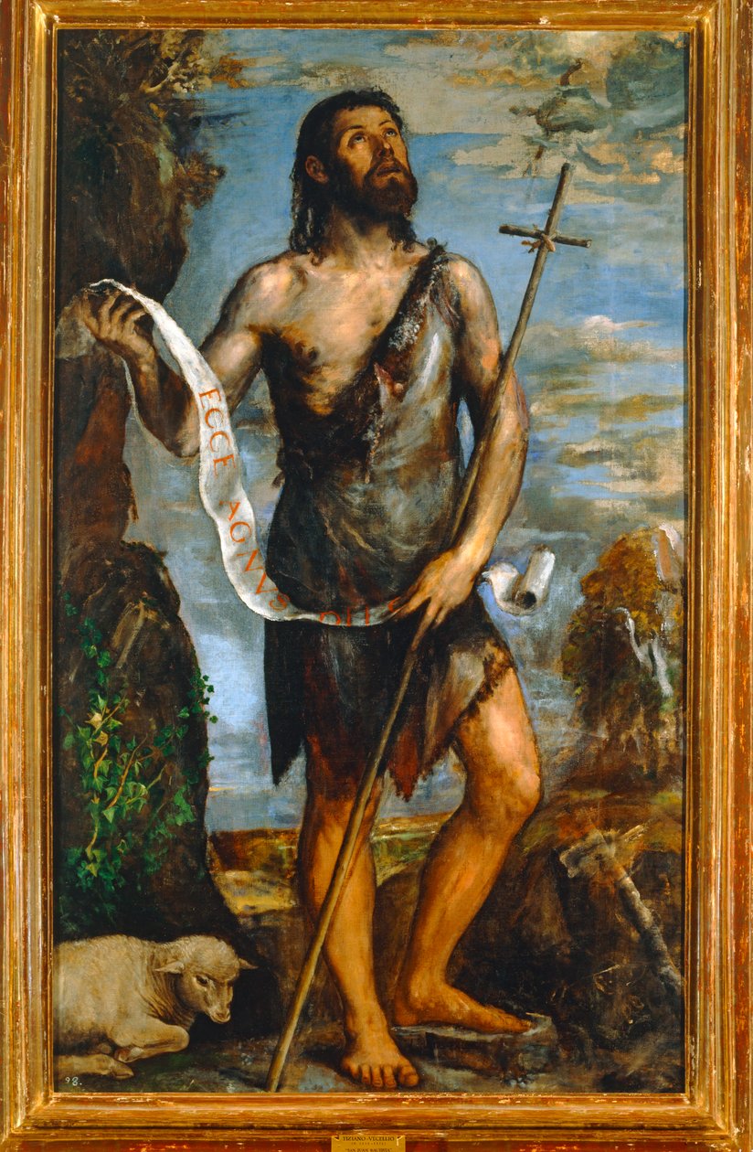 Święty Jan Chrzciciel. 10014726 ... autorstwa Titian (c.1488 1576)