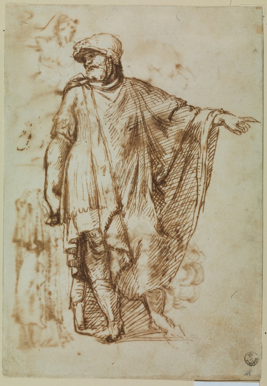 Żołnierz z kominkiem (pióro i tusz na papierze) autorstwa Titian (c.1488 1576)