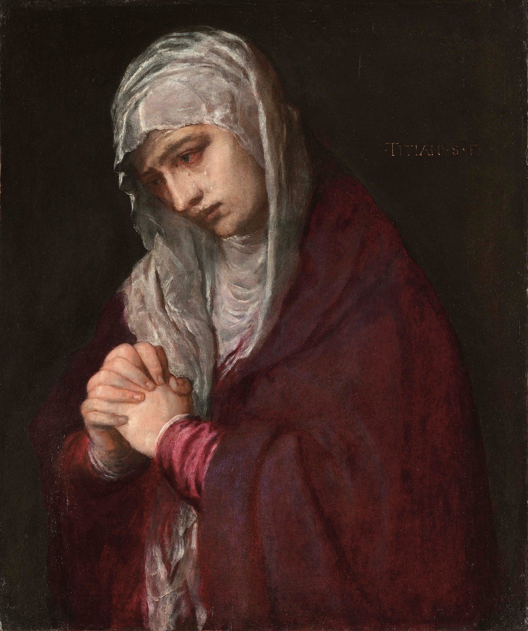 Mater Dolorosa (olej na panelu) autorstwa Tiziano Vecelli