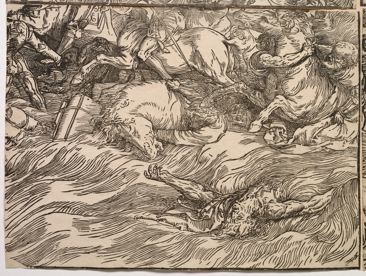 Zatopienie armii faraona w Morzu Czerwonym autorstwa Titian (c.1488 1576)