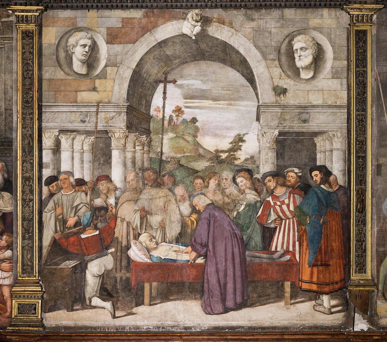 Serce skąpca w trumnie, ściana północna, Szkoła Świętego, Bazylika św. Antoniego (Bazylika Świętego), Padwa, Włochy autorstwa Titian (c.1488 1576)