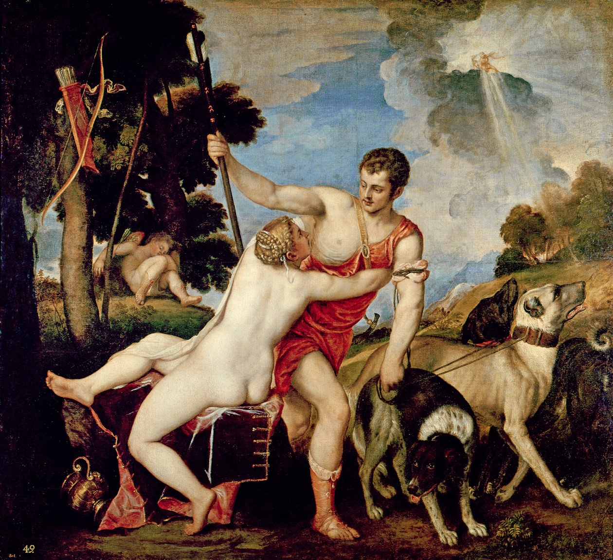 Wenus i Adonis autorstwa Tiziano Vecelli
