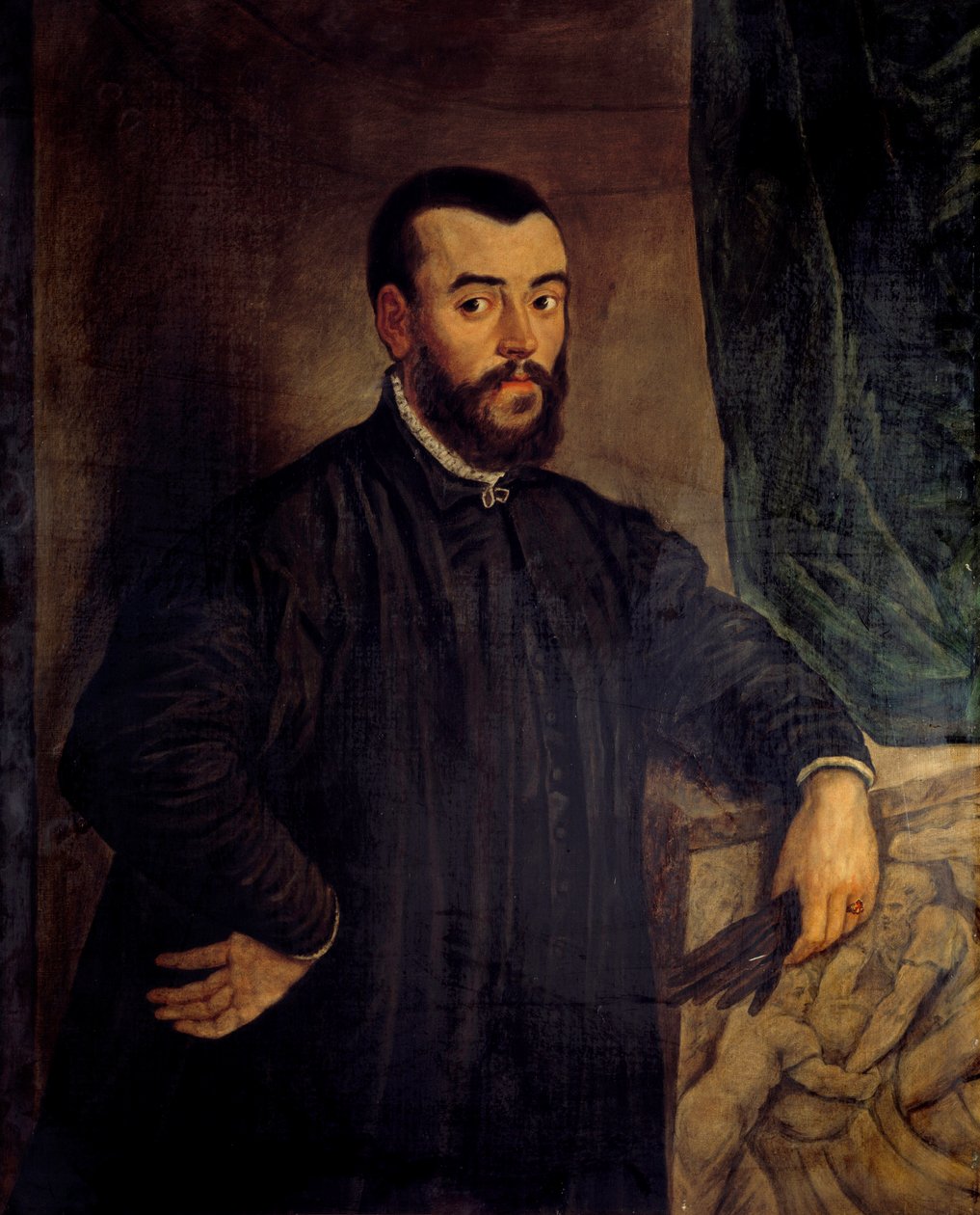 Portret Andre Vesale (Andreas Vesalius) (1514-1564), anatom i lekarz Karola V autorstwa Tiziano Vecelli
