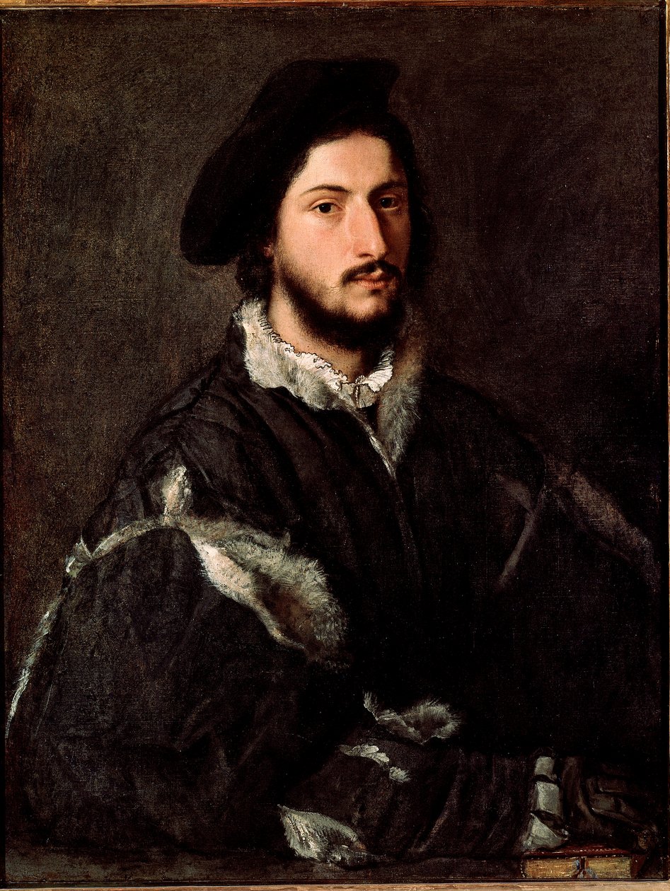 Portret Vincenzo Mosti Obraz Tiziano Vecellio zwany Tycjanem (ok. 1490-1576) autorstwa Tiziano Vecelli