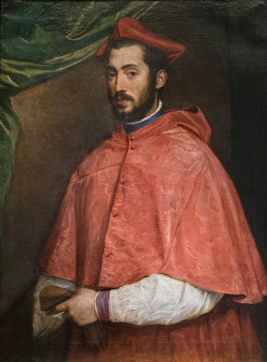 Portret kardynała Alessandro Farnese autorstwa Titian (c.1488 1576)
