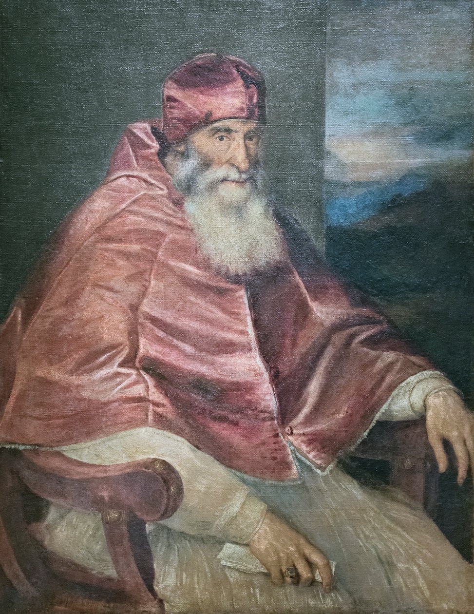 Portret papieża Pawła III autorstwa Titian (c.1488 1576)