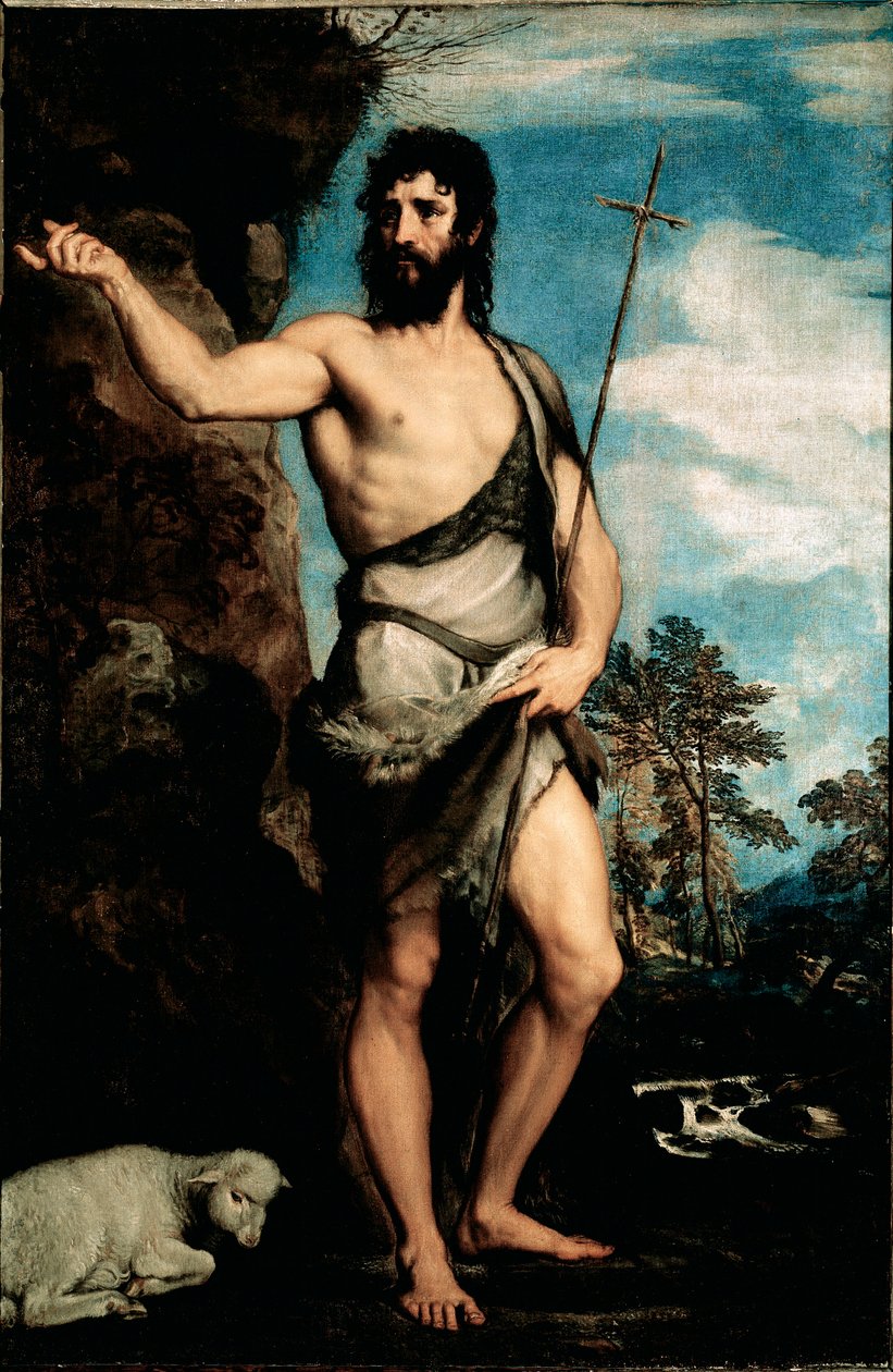 Obraz św. Jana Chrzciciela autorstwa Tiziano Vecellio zwany Tycjanem (ok. 1490-1576) autorstwa Titian (c.1488 1576)