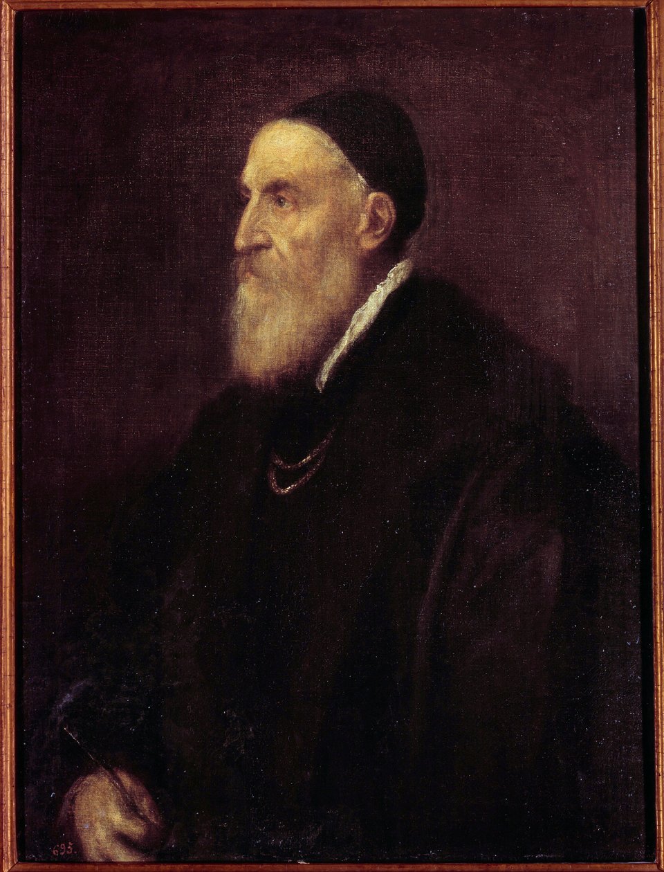 Autoportret. Obraz Tiziano Vecellio pt. Tycjan (1485-1576) autorstwa Tiziano Vecelli