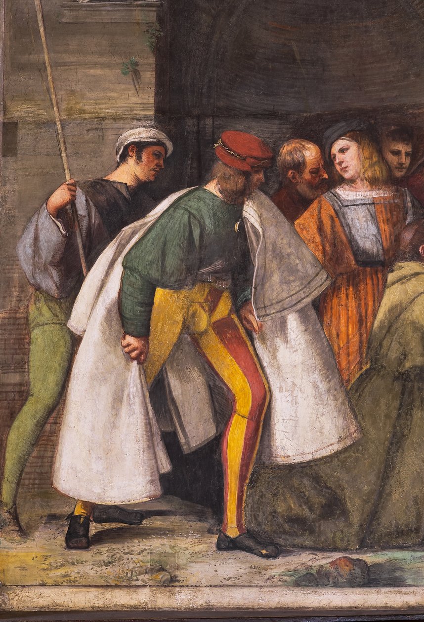 Dzieciątko głoszące niewinność Matki, Ściana Północna, Szkoła Świętego, fragment 2195188 i 2195385 autorstwa Titian (c.1488 1576)