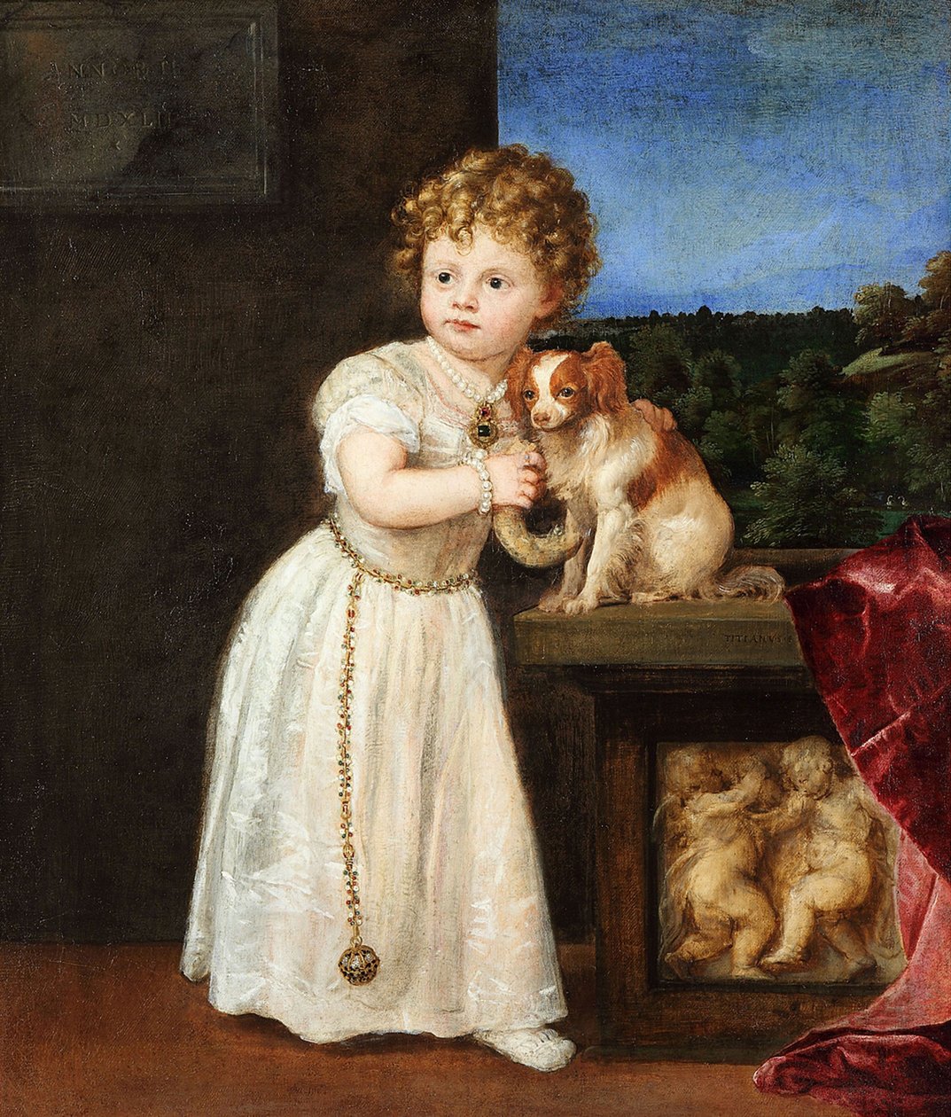 Niemcy: Clarissa Strozzi (1540-1581) w wieku dwóch lat Portret Clarissy Strozzi autorstwa Titian