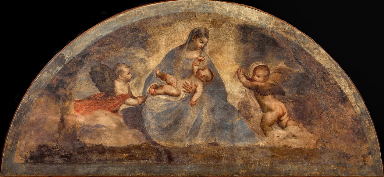 Madonna z Dzieciątkiem z dwoma aniołami, ok. 1930 r. 1519. autorstwa Titian