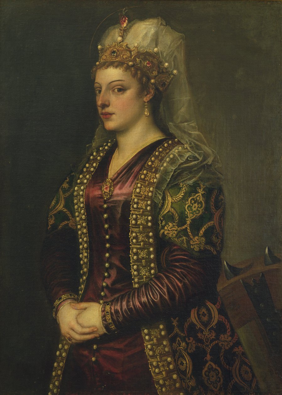 Portret Cateriny Cornaro, żony Jakuba II z Cypru autorstwa Tiziano Vecelli