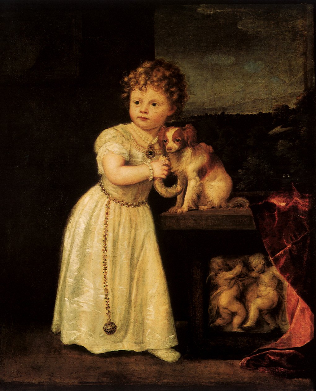 Portret Clarissy Strozzi, 1542 autorstwa Tiziano Vecelli