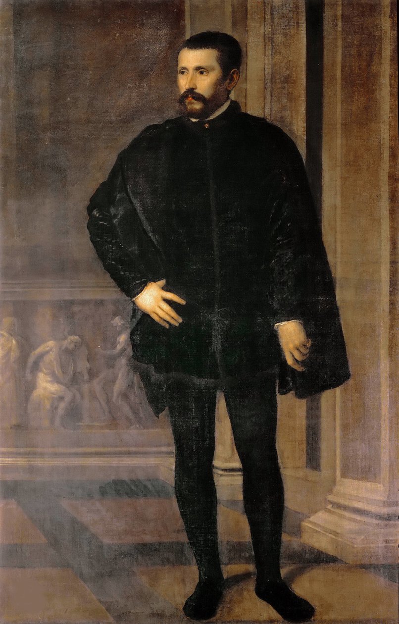 Portret Diego Hurtado de Mendoza y Pacheco 1503-1575, ok. 1535-1540. autorstwa Titian