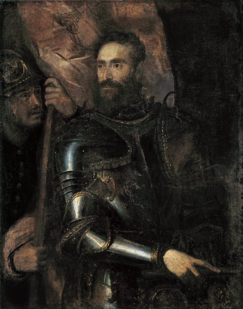 Portret Pier Luigi Farnese 1503-1547 , c. 1546. autorstwa Titian