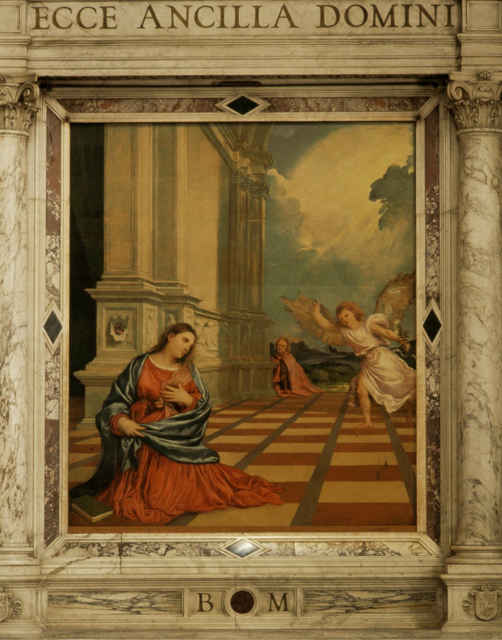 Zwiastowanie Malchiostro, ok. 1520 autorstwa Tiziano Vecelli