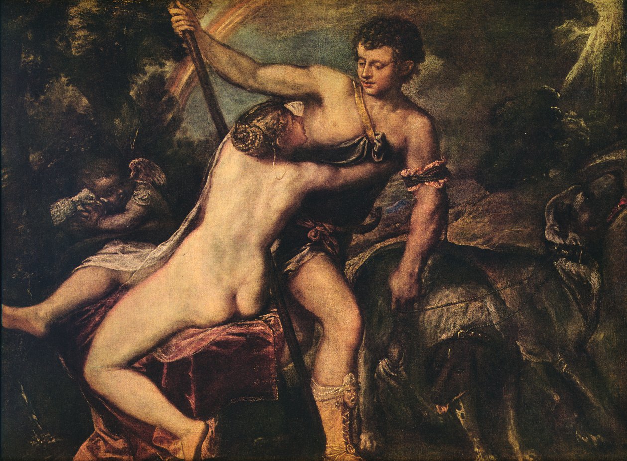 Wenus i Adonis, 1560 autorstwa Tiziano Vecelli